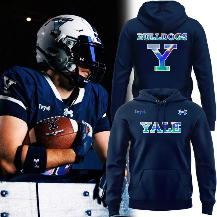 Special New Yale Bulldogs Football Edition Uniform Hoodie.