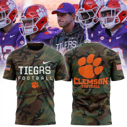02.Clemson Football x - Military Appreciation  TSHIRT