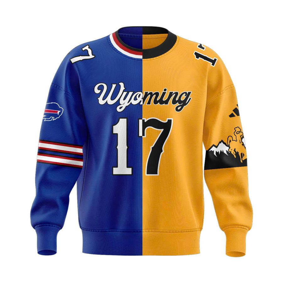 Josh Allen #17 Buffalo Bills x Wyoming Cowboys Sweatshirt