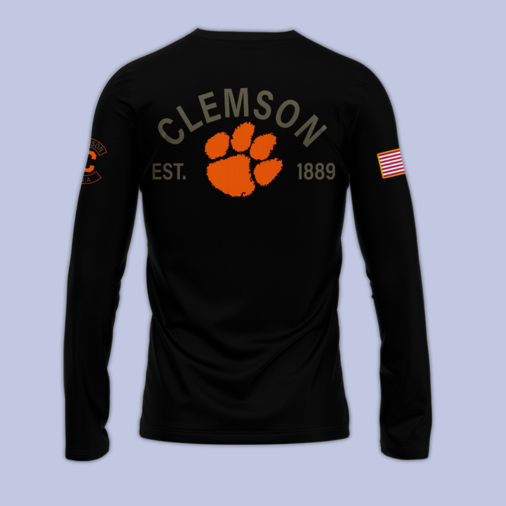 01.Clemson Football x - Military Appreciation 2025  Long Tee