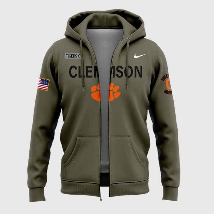 Clemson Football x - Military Appreciation 2025  Zip Hoodie