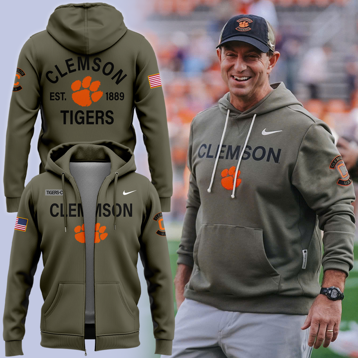 Clemson Football x - Military Appreciation 2025  Zip Hoodie