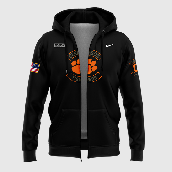 01.Clemson Football x - Military Appreciation 2025  Zip Hoodie