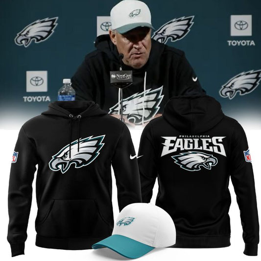 Philadelphia Eagles Back In Black 2025 Hoodie