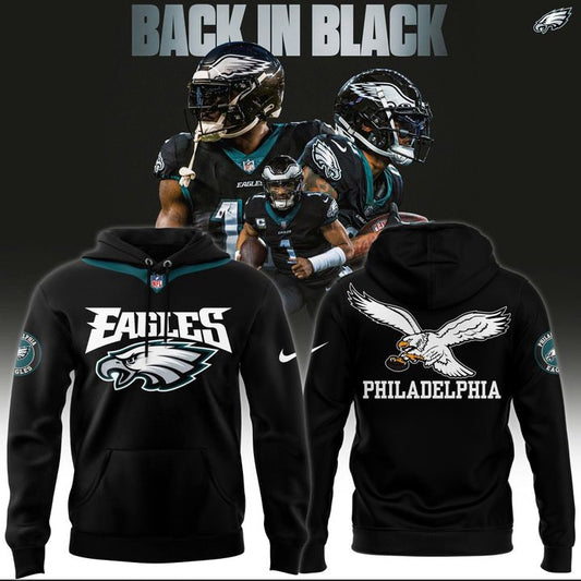 Philadelphia Eagles Back in Black Hoodie 2026