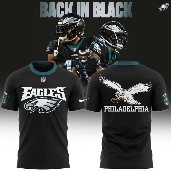 Philadelphia Eagles Back in Black T-Shirt 2026