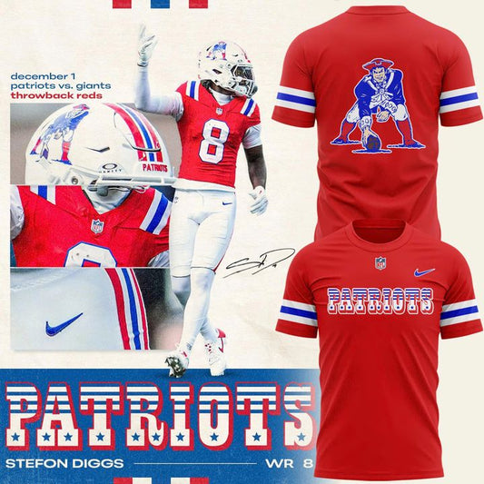 Limited edition New England Patriots Throwback Logo T-Shirt Red