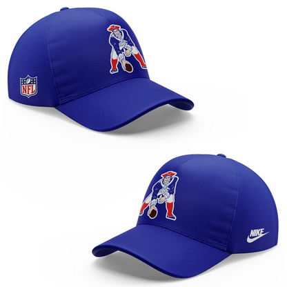 New England Patriots Throwback Historic Royal Pullover Hoodie