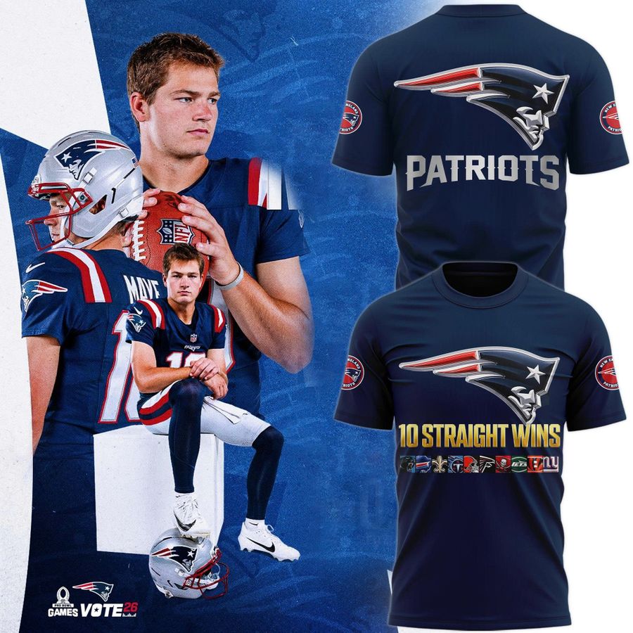 New England Patriots TEN wins in a row for the Pats T-shirt
