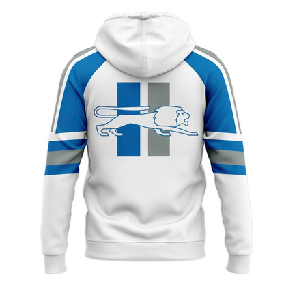Men's White Detroit Lions 1961 Logo Special Hoodie