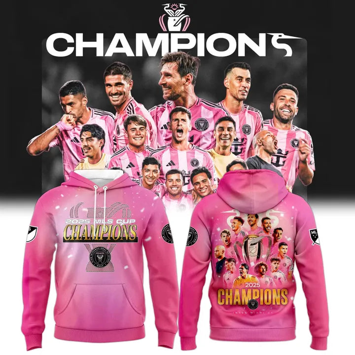 Inter Miami x Lionel Messi 2025 MLS CUP CHAMPION Hoodie | Jogger | Cap v2