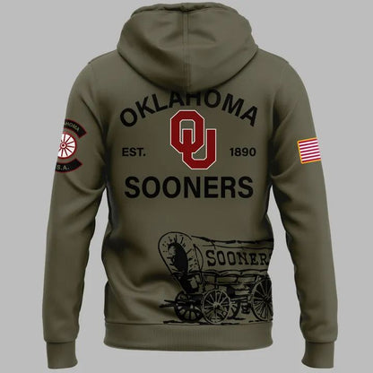 2025 Limited Edition Oklahoma Sooners Military Appreciation Hoodie