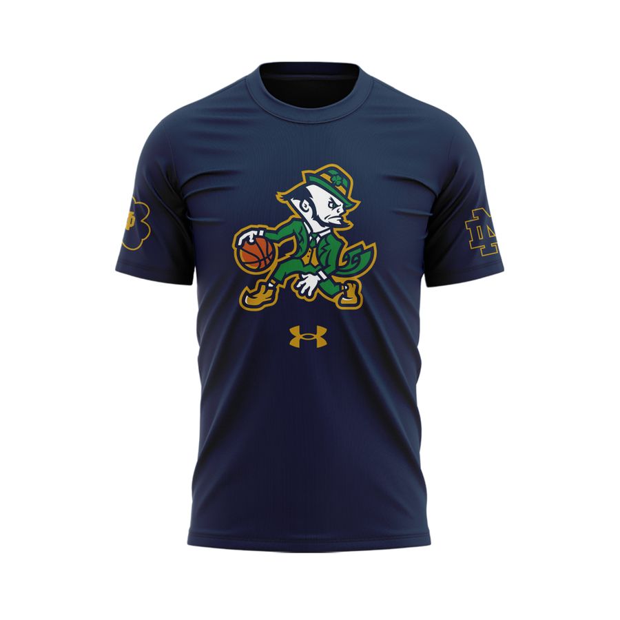 Notre Dame Fighting Irish Under Armour Basketball Leprechaun T-shirt (Navy)