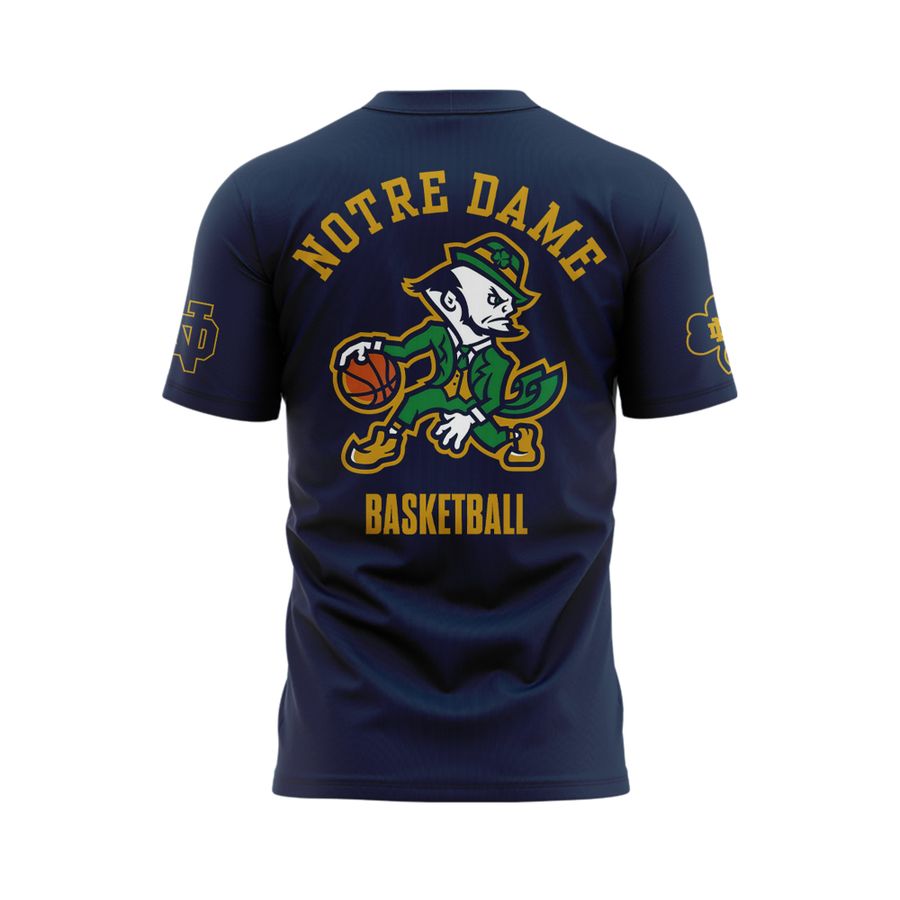Notre Dame Fighting Irish Under Armour Basketball Leprechaun T-shirt (Navy)