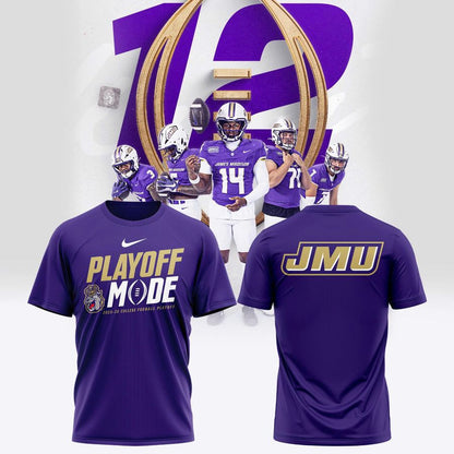 James Madison University Dukes Football 2025 College Football Playoffs Short Sleeve T-Shirt v2