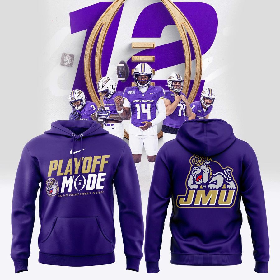 James Madison University Dukes Football 2025 College Football Playoffs Short Sleeve T-Shirt v1