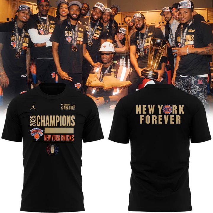 2025  New York Knicks NBA Cup Champions  T-Shirt