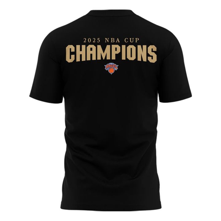 2025 New York Knicks NBA Cup Champions T-Shirt V2