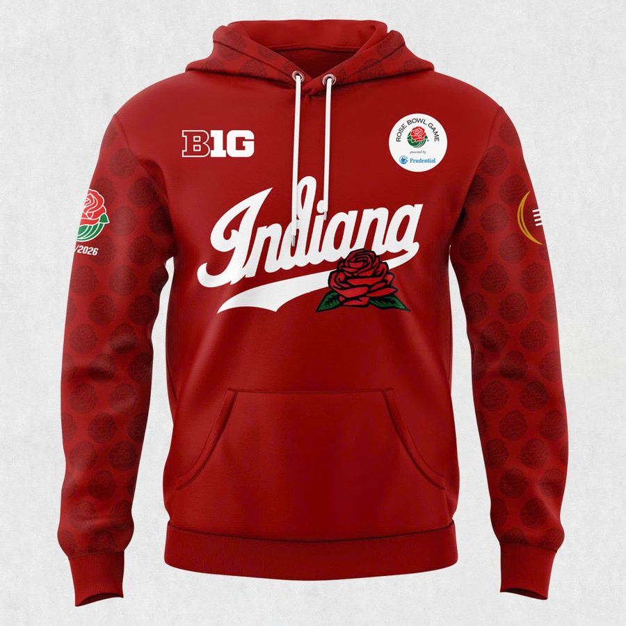Indiana Hoosiers football helmet 2026 Rose Bowl Hoodie-Red