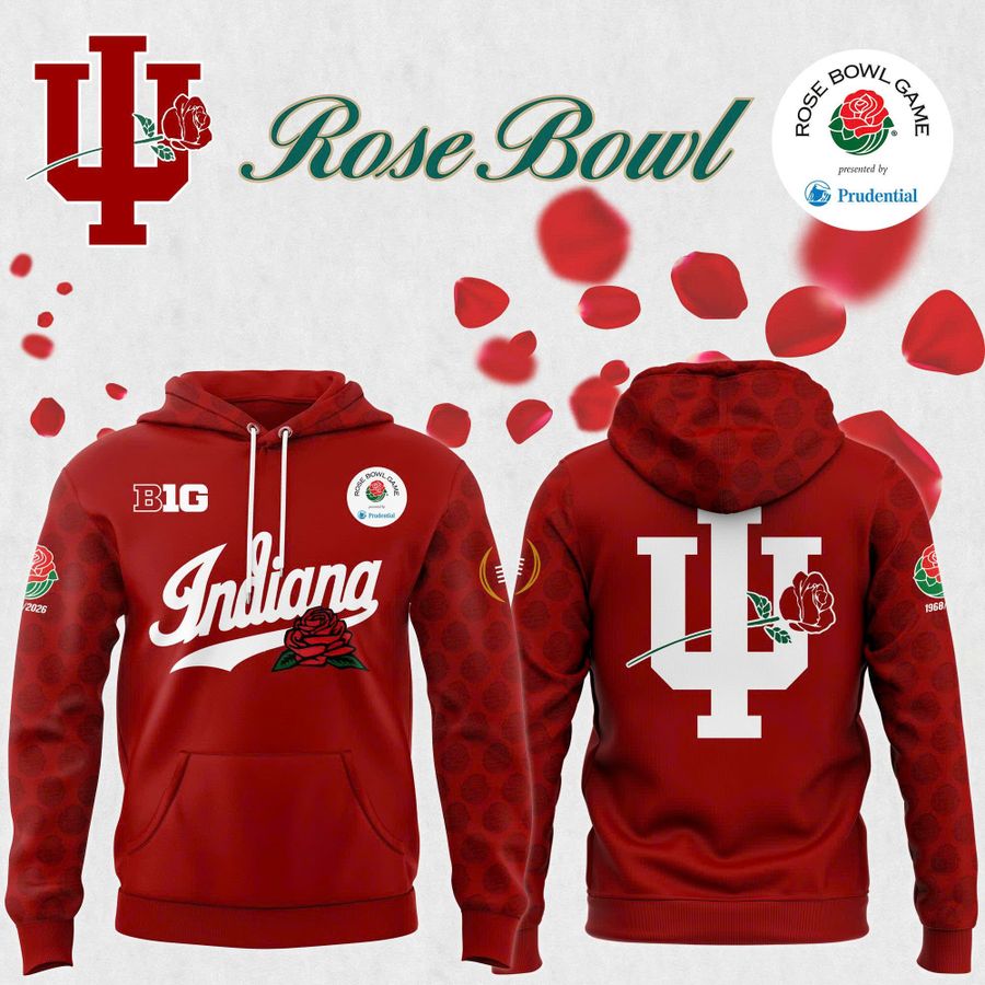 Indiana Hoosiers football helmet 2026 Rose Bowl Hoodie-Red