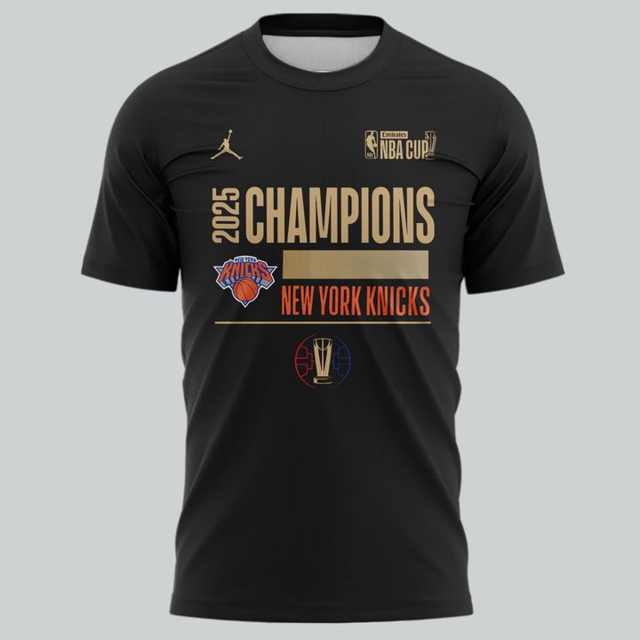 2025 New York Knicks  x Hello Kitty NBA Cup Champions T-Shirt