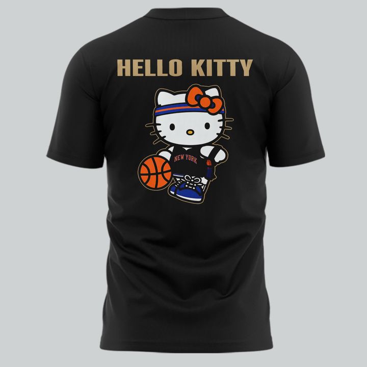 2025 New York Knicks  x Hello Kitty NBA Cup Champions T-Shirt