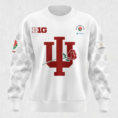 Indiana Hoosiers football helmet 2026 Rose Bowl Sweatshirt-White