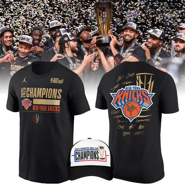 Special New York Knicks 2025 NBA Cup T-Shirt V2