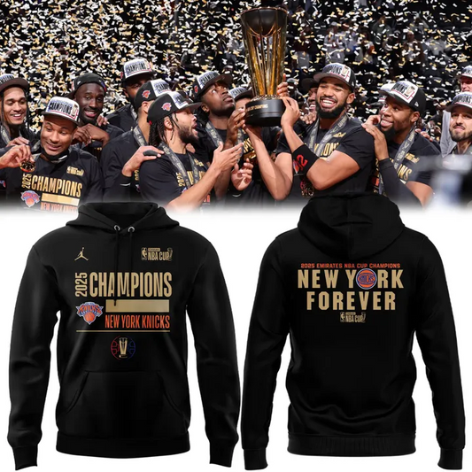 Special New York Knicks 2025 NBA Cup Hoodie