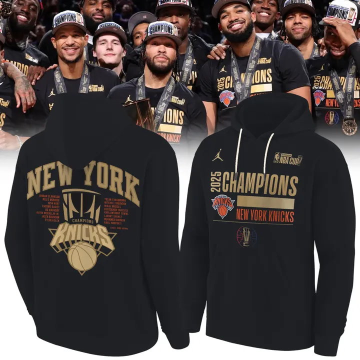 Special New York Knicks 2025 NBA Cup Hoodie V3