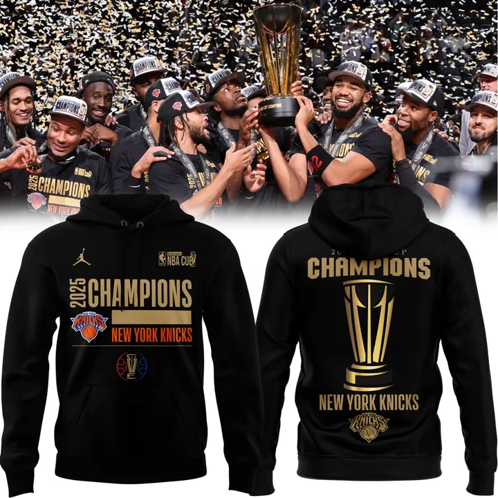 Special New York Knicks 2025 NBA Cup Hoodie V5