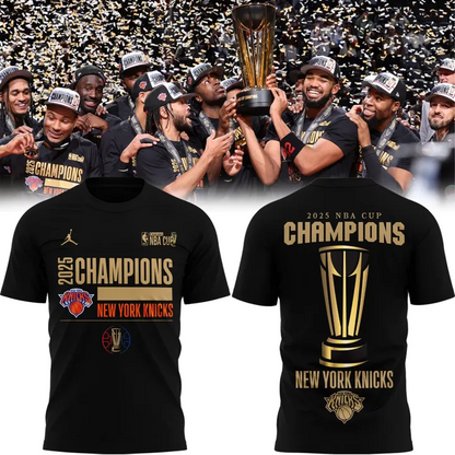 Special New York Knicks 2025 NBA Cup T-Shirt V3