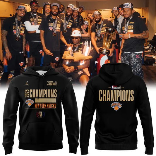 Special New York Knicks 2025 NBA Cup Hoodie V7