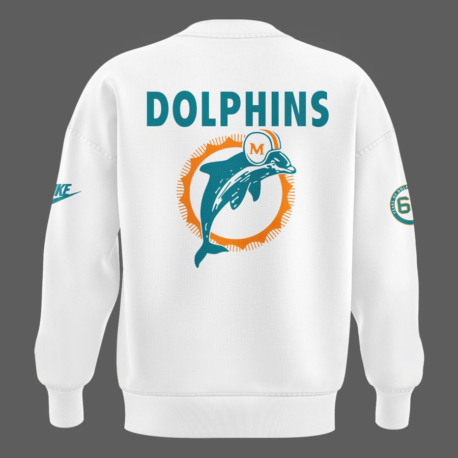 Limited Edition Miami Dolphins Throwback White Sweat