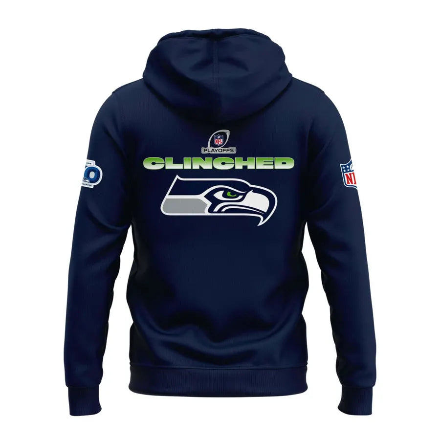 Seattle Seahawks "CLINCHED PLAYOFFS" Hoodie.