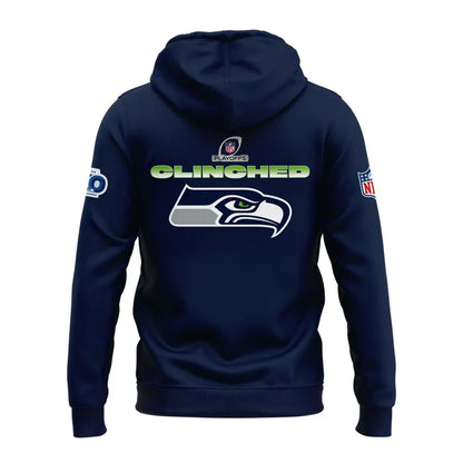 Seattle Seahawks "CLINCHED PLAYOFFS" Hoodie.