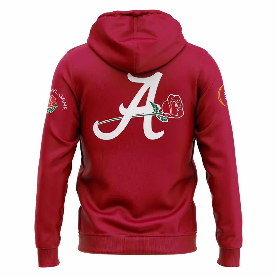 Men's Red Alabama Crimson Tide 2026 Rose Bowl Game Hoodie - Red