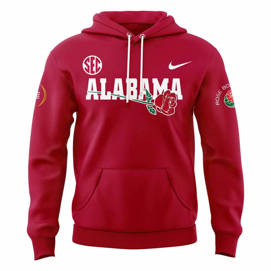 Men's Red Alabama Crimson Tide 2026 Rose Bowl Game Hoodie - Red