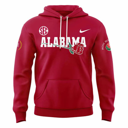 Men's Red Alabama Crimson Tide 2026 Rose Bowl Game Hoodie - Red
