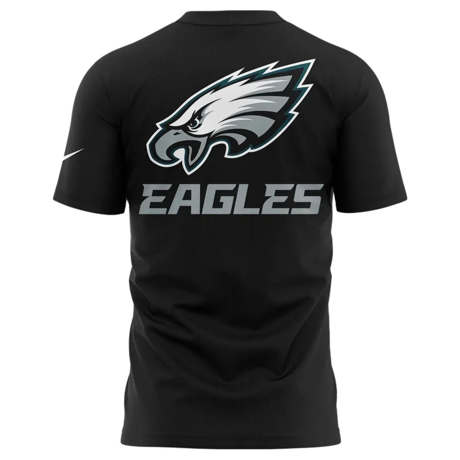 Unisex Black Philadelphia Eagles 2025 NFC East Division Champions T-Shirt