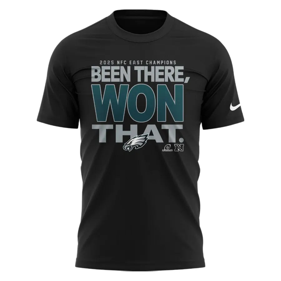 Unisex Black Philadelphia Eagles 2025 NFC East Division Champions T-Shirt