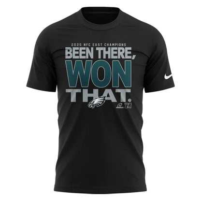 Unisex Black Philadelphia Eagles 2025 NFC East Division Champions T-Shirt