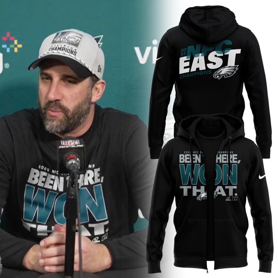 Philadelphia Eagles 2025 Division Champions Zip Hoodie