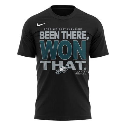 Philadelphia Eagles 2025 NFC East Division Champions Locker Room Trophy Collection T-shirt