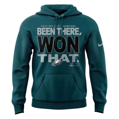 Unisex Black Philadelphia Eagles 2025 NFC East Division Champions Hoodie
