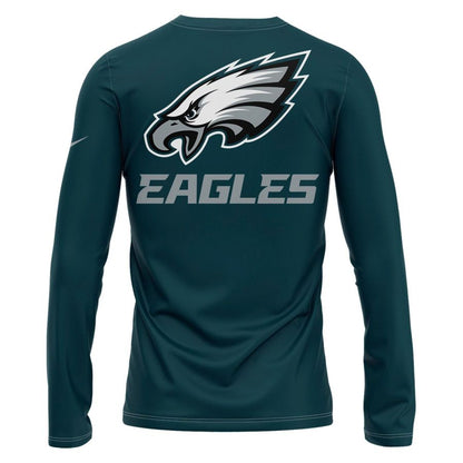Unisex Midnight Green Philadelphia Eagles 2025 NFC East Division Champions Long Tee