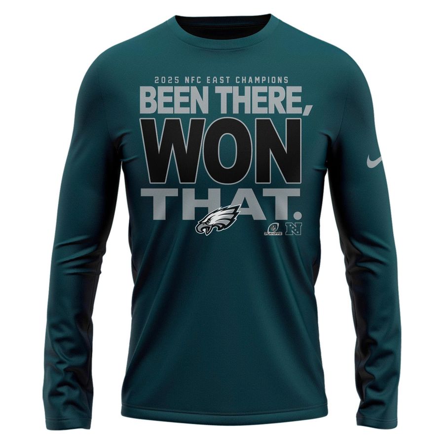 Unisex Midnight Green Philadelphia Eagles 2025 NFC East Division Champions Long Tee