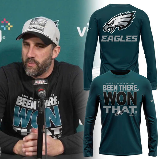 Unisex Midnight Green Philadelphia Eagles 2025 NFC East Division Champions Long Tee