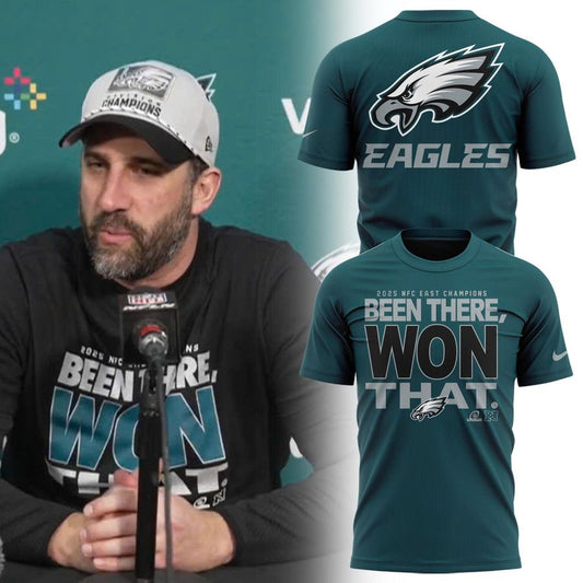 Unisex Midnight Green Philadelphia Eagles 2025 NFC East Division Champions T-Shirt