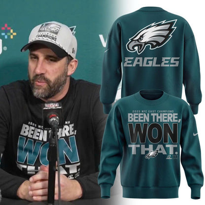 Unisex Midnight Green Philadelphia Eagles 2025 NFC East Division Champions Sweatshirt